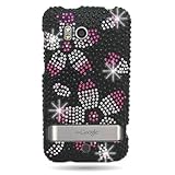 Hard Snap-on Shield With ORIENTAL CHERRY FLOWERS Bling Bling Diamonds Desin ....