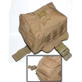 Condor drop leg gas mask dump pouch. MOLLE Tan by 