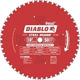 Freud D1050F 10-Inch x 50-Tooth 1-Inch Arbor Steel Diablo Demon TCG Ferrous Metal Cutting Circular Saw Blade