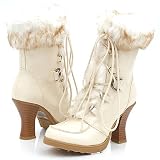 Soda Kitty Ankle Boots 8 White