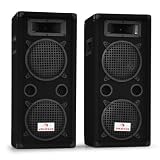 Produkt-Bild: Paar PA-Lautsprecher passiv 2x16cm (6,5") 1200 Watt PA-Boxen (3-Wege, Schraubklemmen/6,3mm Klinke)