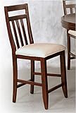 Lifestyle California 23-845RTA Crestline Counter Height Open Rail Slat Back Side Chair with Upholste