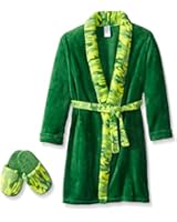 Too Cool 2 Sleep Big Boys' Green Camo Robe with Slippers