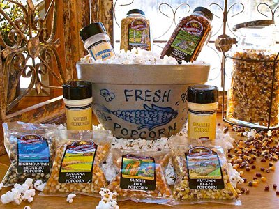 Fresh Popcorn Stuffed Pottery Bowl Gift Set