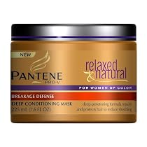 Pantene Relaxed and Natural Breakage Defense Mask Deep Conditioning, 7.6-Ounce Tubs (Pack of 3)
