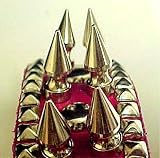 Large 28 Inch Hot Pink Leather Spiked Dog Collar 1 Spikes