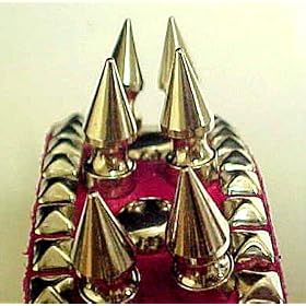 24 Inch Hot Pink Leather Spiked Dog Collar 1 Spikes by Coolstuff4u