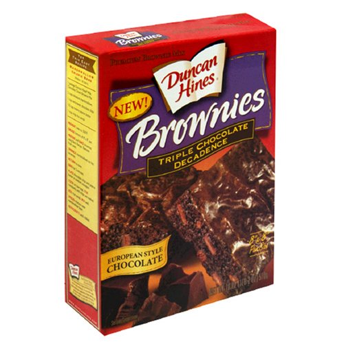 Duncan Hines Brownies Mix, Triple Chocolate Decadence, 18-Ounce Boxes (Pack of 12) by Duncan Hines