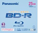 Panasonic 録画用 2倍速 追記型 ブルーレイディスク 25GB 3枚パック LM-BR25AP3