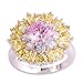 Psiroy Women's 925 Sterling Silver 5cttw Pink Topaz Filled Ring