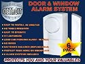 6 Window/Door Alarms - No Tools Req'D