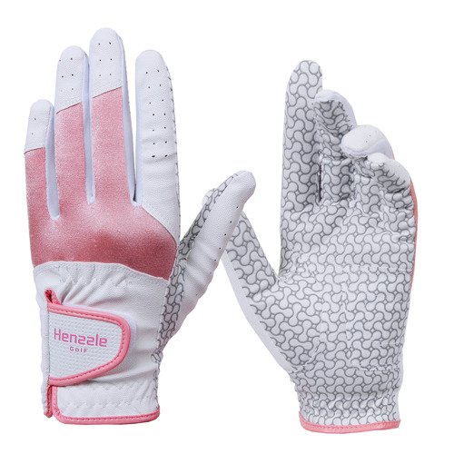 Henzzle Women's Golf Gloves Synthetic Leather Both Hand