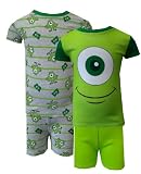 Disney Pixar Monsters Inc Mike 4 piece Combo Toddler Pajamas for boys