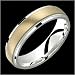Oggi - Stunning Two Tone Comfort Fit Wedding Band for Him & Her! Custom Made! Choose your Size.
