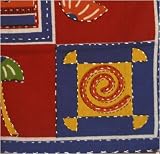 ShalinCraft Rustic Home Decor Double Layered Embroidered Cotton Bed Cover India Wood Block Prints (bscov303)