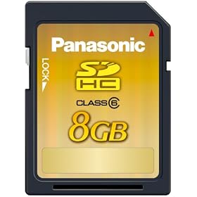 Panasonic 8GB SDHC Class 6 Flash Memory Card by Panasonic