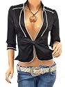 Patty Women Cotton Tie Front Short Sleeve Jacket