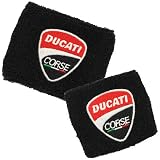 Ducati NEW Corse Black Brake and Clutch Reservoir Sock Cover Set Fits 748, 749, 848, 848 Evo, 916, 996, 998, 999, 1098, 1198, ST2, ST3, ST4, Streetfighter, Hypermotard, Multistrada, Monster 1100