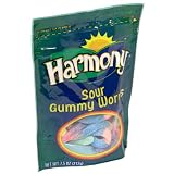 Harmony Foods Sour Worms, 7.5-Ounce Bags (Pack of 12)
