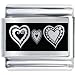 & Hearts Two Love Laser Heart Bracelets Laser Italian Charm