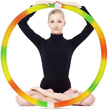 Lerela Elastic Lose Weight Shape Waist Slimming Spring Hula Hoop Colorful Exercise Circle
