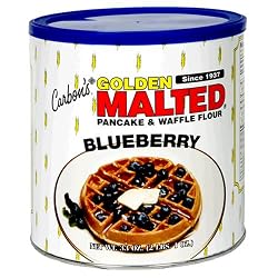 Golden Malted Waffle and Pancake Flour, Blueberry, 33-Ounce Can (Pack of 3)