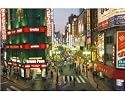 Photographic Print of Busy streets and neon signs in the evening at
 Shinjuku station from Robert Harding