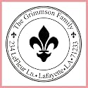 fleur de lis Personalized Custom Home Address Stamp