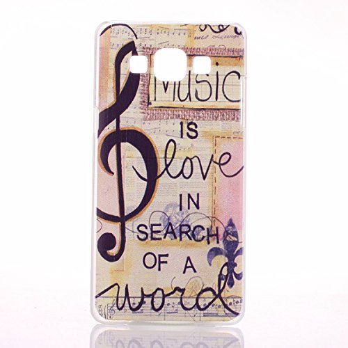 A7 Case,Galaxy A7 PC Case,[Slim Fit] [Lightweight] [Cute Cartoon Pattern],Hard Plastic Case Cover And A "Mikulle" Touch Stylus For Samsung Galaxy A7 (Music)