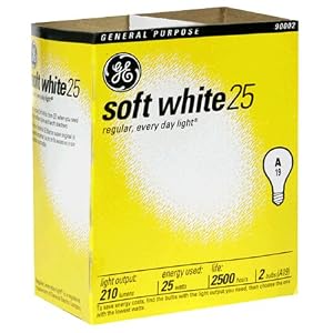 GE 25 Watt 2-Pack Soft White Light Bulbs