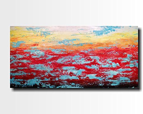 Original Abstract Large painting - 24 X 48 FREE US Shipping JMJartstudio- Turmoil -Wall art-wall decor - painting-FREE US shipping