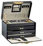 Black Paris Weave Travel Jewelry Box (Black) (9.75? x 6? x 6) [Jewelry]