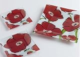 DII Glass Poppy Plates, Set of 3