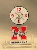Nebraska Cornhuskers - University of - NCAA Desk Top/Table Top Acrylic Clock