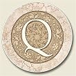 Monogram "Q", Auto Coaster - Coaster for Your Car