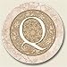 Monogram "Q", Auto Coaster - Coaster for Your Car