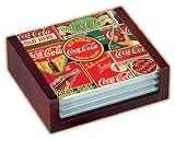 Coke Nostalgic Signs Glass Coasters Gift Set