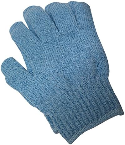 Exfoliating Light Blue Bath Gloves 100% Nylon
