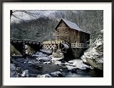 Grist Mill and Glade Creek, Badcock State Park, WV Collections Framed Photographic Poster Print by David Davis, 38x30