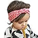 DZT1968(TM)Baby Girl Newest Round Dot Turban Headband Head Wrap Knotted Hair Band (Pink)