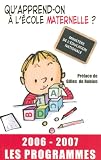 Qu'apprend-on � l'�cole maternelle ? : Les programmes