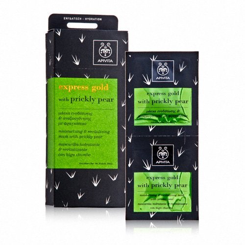 Apivita Express Gold with Prickly Pear Face Mask (2x8ml)