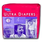 Invacare Disposable Ultra Children's Diaper - Pack of 24 - Size 4: Large - Weight 22-37 lbs