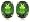 14k Yellow Gold 8x6mm Chrome Diopside Oval Cut Stud Earrings