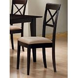 4 Cross Back Chairs in Capiuchino finish