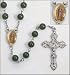 Blessed By Pope Benedit XVI Green Glass Beads Rosary Our Lady of Guadalupe Rosary