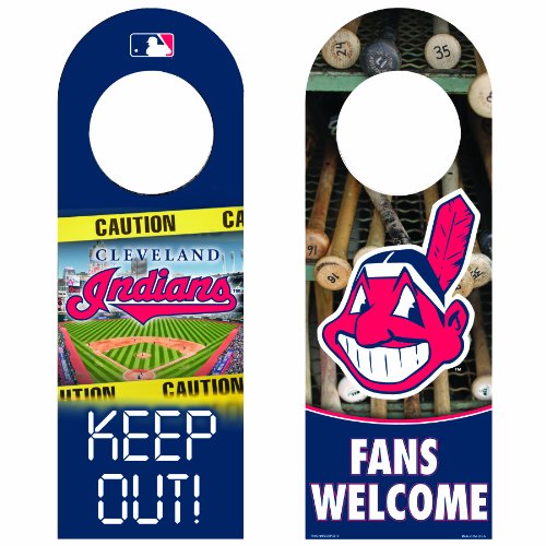 MLB Cleveland Indians Wood Door Hanger