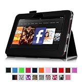 Fintie (Black) Slim Fit Leather Case Cover Auto Sleep/Wake for Kindle Fire HD 7" Tablet (will only fit Kindle Fire HD 7") - Multiple Color Options ~ FINTIE