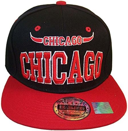 Chicago Bulls Design 2 Tone Snapback Hat Baseball Cap