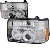 92-96 FORD F150 BRONCO CHROME CLEAR PROJECTOR HEAD LIGHTS by Spec-D Tuning